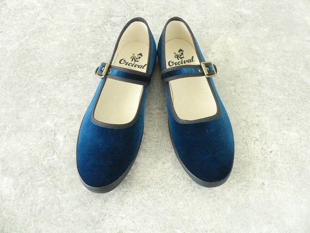 ベルベットストラップシューズ