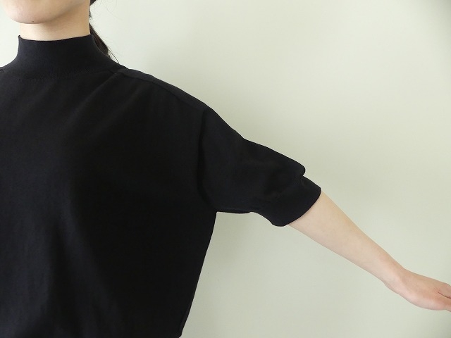 LinenYa(リネンヤ) モックネック5分袖ニットの商品画像7
