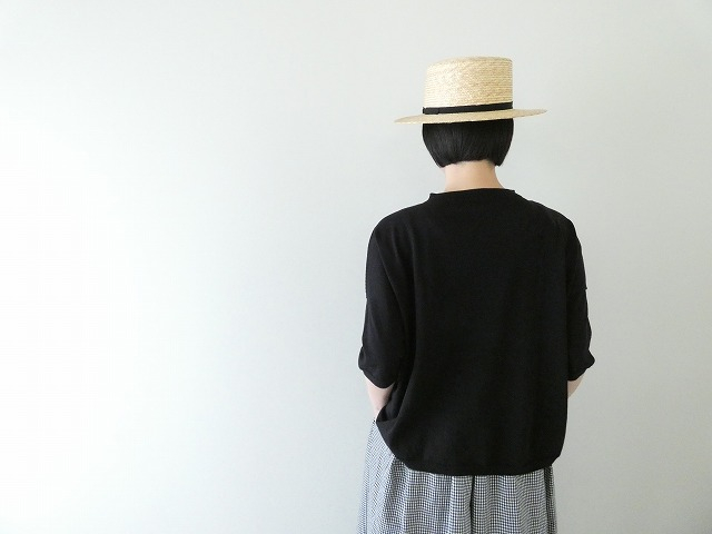 LinenYa(リネンヤ) ボートネック5分袖ニットの商品画像9