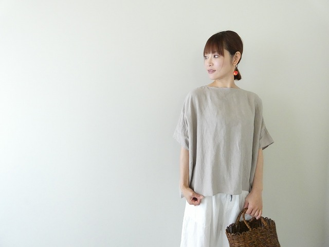 TRAVAIL MANUEL(トラバイユマニュアル) フレンチリネンキャンバスワイドプルオーバーの商品画像1