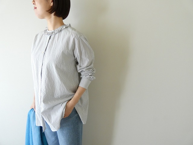 ハイカウントクロスフリルブラウス