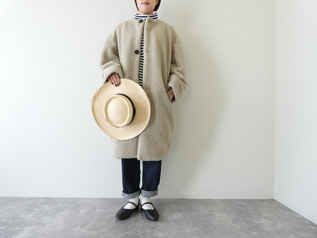 ライトボア ノーカラーコート