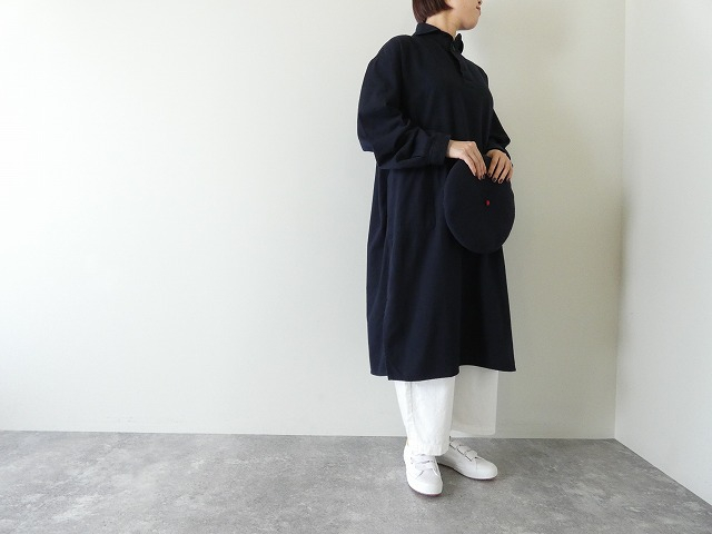 定番プルオーバー型ビックシャツワンピース