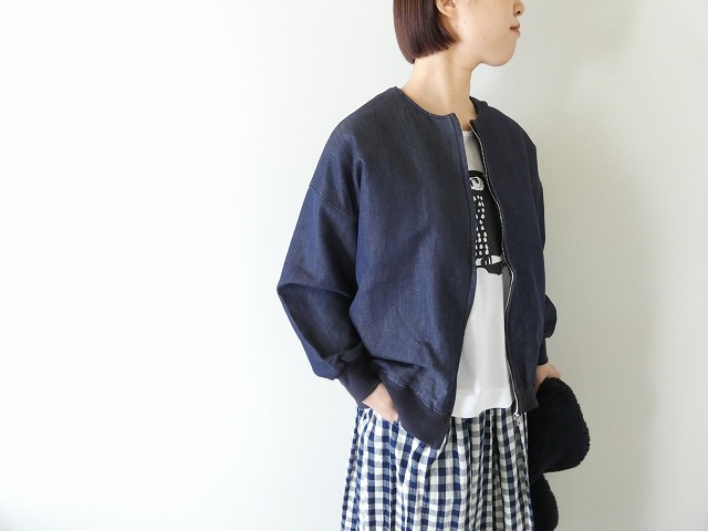 ニットデニム ZIPブルゾン