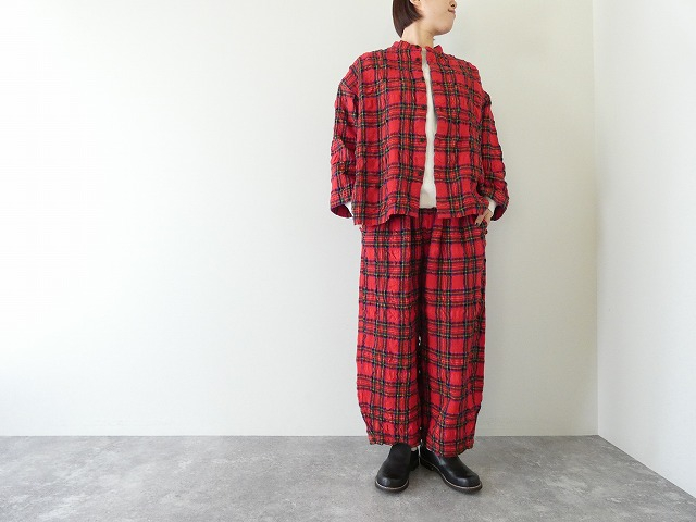 ウールコットンチェックSTオーバーサイズシャツ