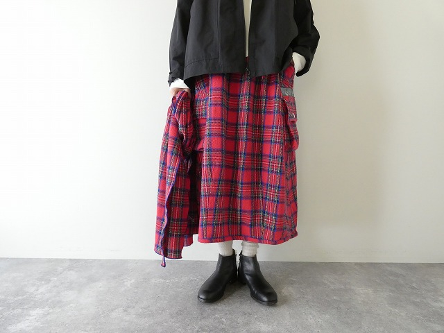 Girl'sタータンチェック/リラクシンWorkアルピーノポケットスカート