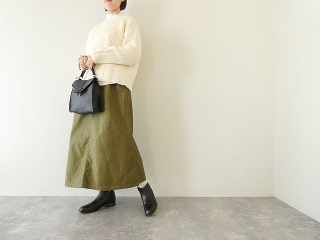 ムラ糸ミリタリーバッグサテンベイカースカート