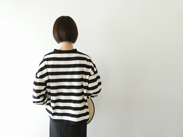 UNIVERSAL SEVEN(ユニヴァーサル セブン) 度詰め天竺ボーダーギャザーパフプルオーバーの商品画像10