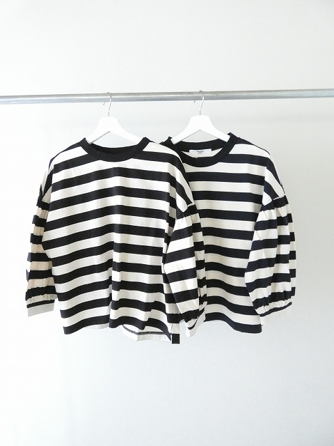 UNIVERSAL SEVEN(ユニヴァーサル セブン) 度詰め天竺ボーダーギャザーパフプルオーバーの商品画像11