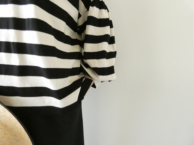 UNIVERSAL SEVEN(ユニヴァーサル セブン) 度詰め天竺ボーダーギャザーパフプルオーバーの商品画像6