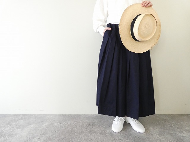 天日干し風ビンテージワッシャーツイルタックスカート