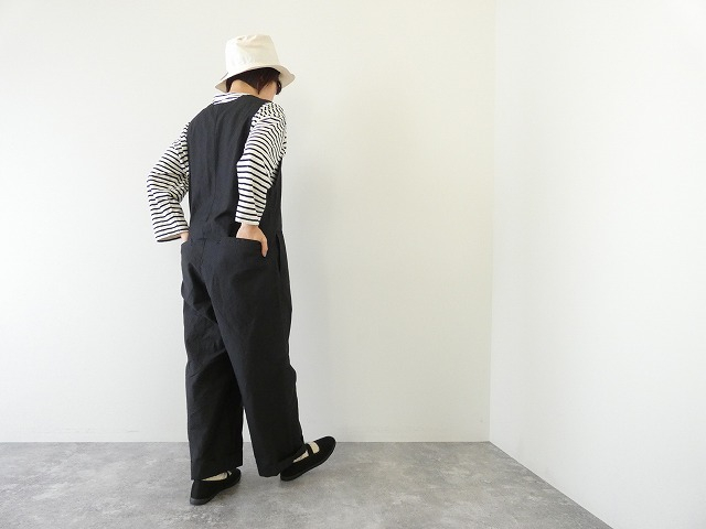 コットンリネンライトバックサテンオールインワン