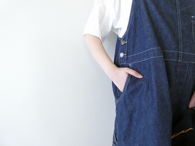快晴堂(かいせいどう) HAYETE・Duty Wear小さな造船所のワークウエア6オンスデニムBIGオーバーオールスカートの商品画像5