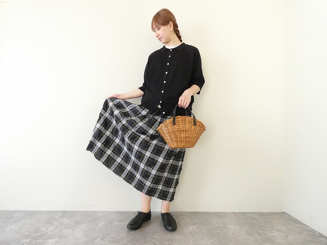 homspun(ホームスパン) ソフトコンパクトヤーン6分袖襟付きカーディガンの商品画像1