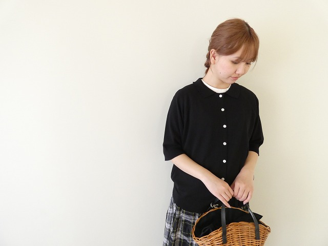 homspun(ホームスパン) ソフトコンパクトヤーン6分袖襟付きカーディガンの商品画像2