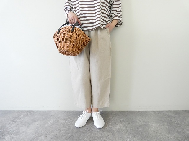 コットンリネンワイドイージーパンツ