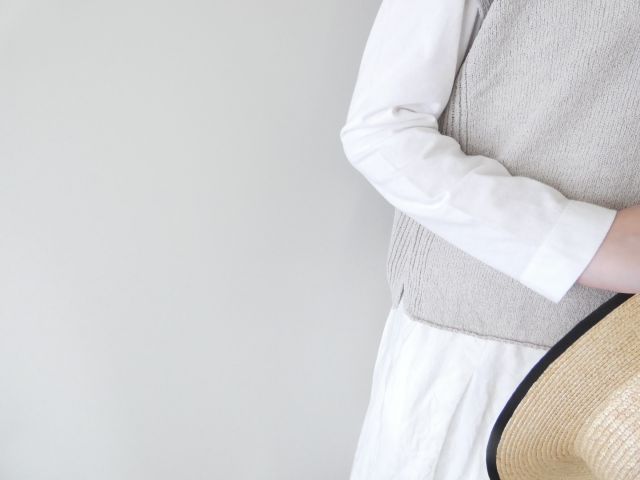 evam eva(エヴァムエヴァ) cotton linen vestの商品画像7