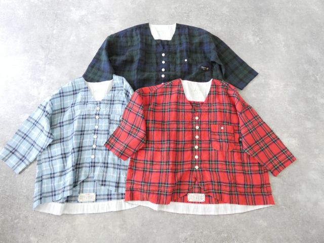 快晴堂(かいせいどう) タータンチェック/エバーグリーンふわりカーディガンの商品画像3