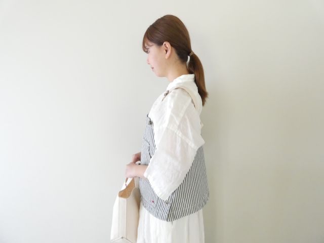 快晴堂(かいせいどう) HAYATE・Duty Wear/小さな造船所のワークウエアヒッコリーオーバーオールベストの商品画像8