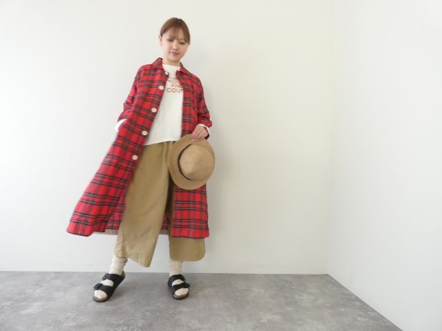 快晴堂(かいせいどう) タータンチェック/エバーグリーンWideコート・ワンピースの商品画像1