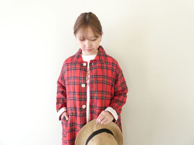 快晴堂(かいせいどう) タータンチェック/エバーグリーンWideコート・ワンピースの商品画像4