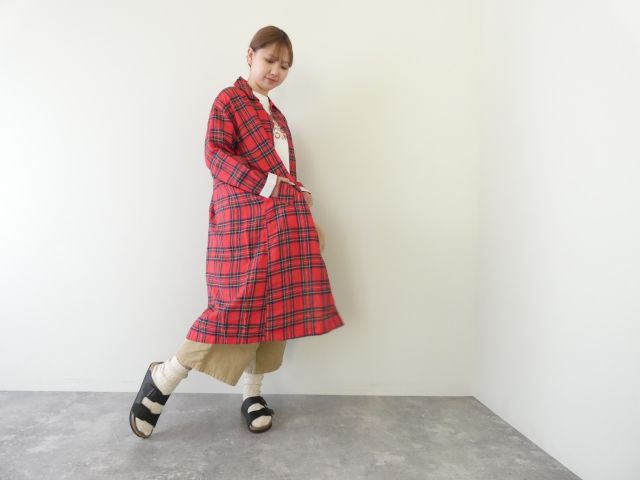 快晴堂(かいせいどう) タータンチェック/エバーグリーンWideコート・ワンピースの商品画像9