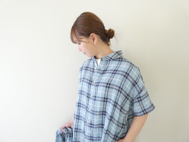 快晴堂(かいせいどう) タータンチェック/エバーグリーンWide丸衿/タブ・半袖ワンピースの商品画像4