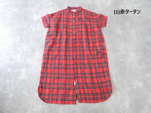 快晴堂(かいせいどう) タータンチェック/エバーグリーンWide丸衿/タブ・半袖ワンピースの商品画像42