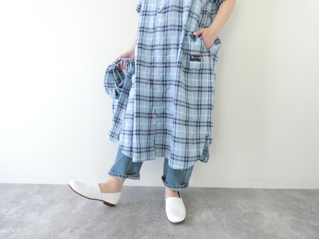 快晴堂(かいせいどう) タータンチェック/エバーグリーンWide丸衿/タブ・半袖ワンピースの商品画像7