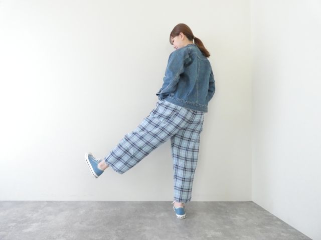 快晴堂(かいせいどう) タータンチェック/エバーグリーン斜めポケットパンツの商品画像1