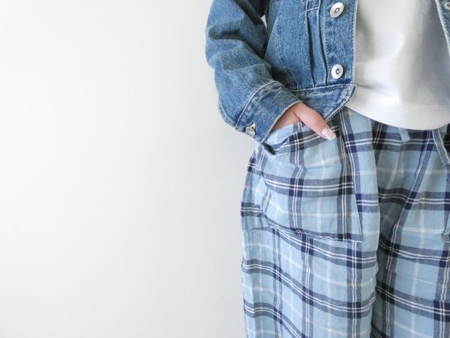 快晴堂(かいせいどう) タータンチェック/エバーグリーン斜めポケットパンツの商品画像5