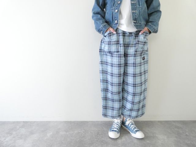 快晴堂(かいせいどう) タータンチェック/エバーグリーン斜めポケットパンツの商品画像7