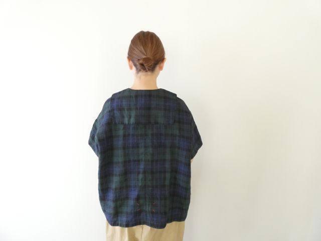 快晴堂(かいせいどう) タータンチェック/エバーグリーンセーラーズシャツの商品画像10