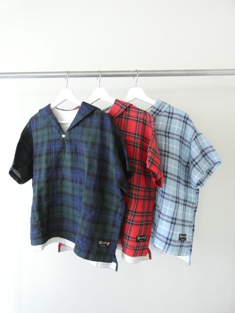 快晴堂(かいせいどう) タータンチェック/エバーグリーンセーラーズシャツの商品画像11