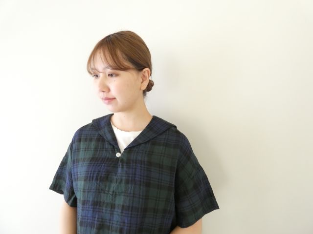 快晴堂(かいせいどう) タータンチェック/エバーグリーンセーラーズシャツの商品画像4