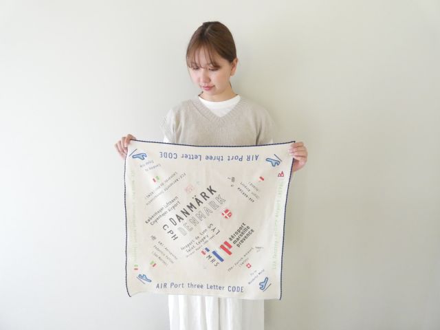 快晴堂(かいせいどう) バンダナ・国際空港のスリーレターコード柄の商品画像2