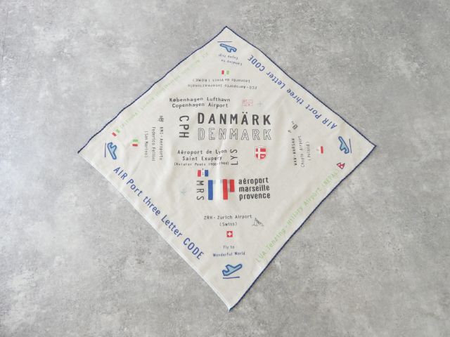 快晴堂(かいせいどう) バンダナ・国際空港のスリーレターコード柄の商品画像7