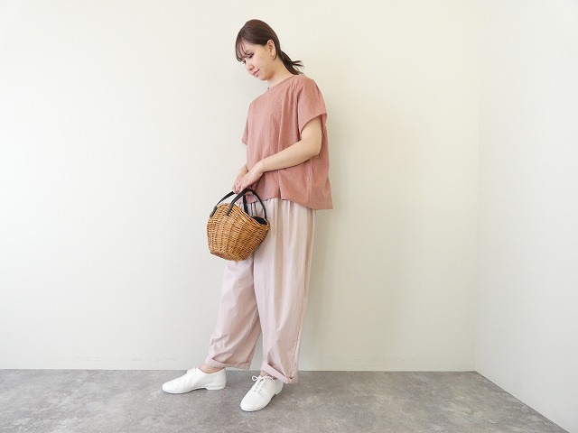 Sarahwear(サラウェア) Shirring Lawn Check　シャーリングローンチェッククルーネック半袖ブラウスの商品画像2