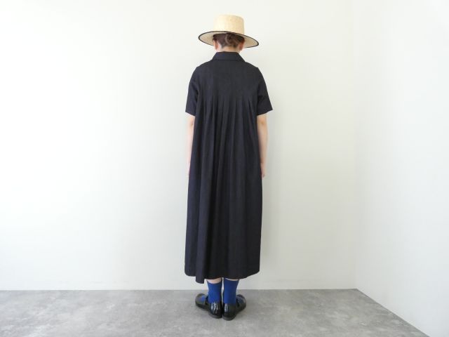 bulle de savon(ビュルデサボン) 5.5ozデニム丸衿ワンピースの商品画像9