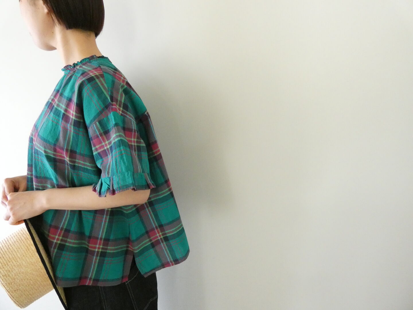 Hands of creation(ハンズオブクリエイション) マドラスチェックフリルプルオーバーの商品画像17