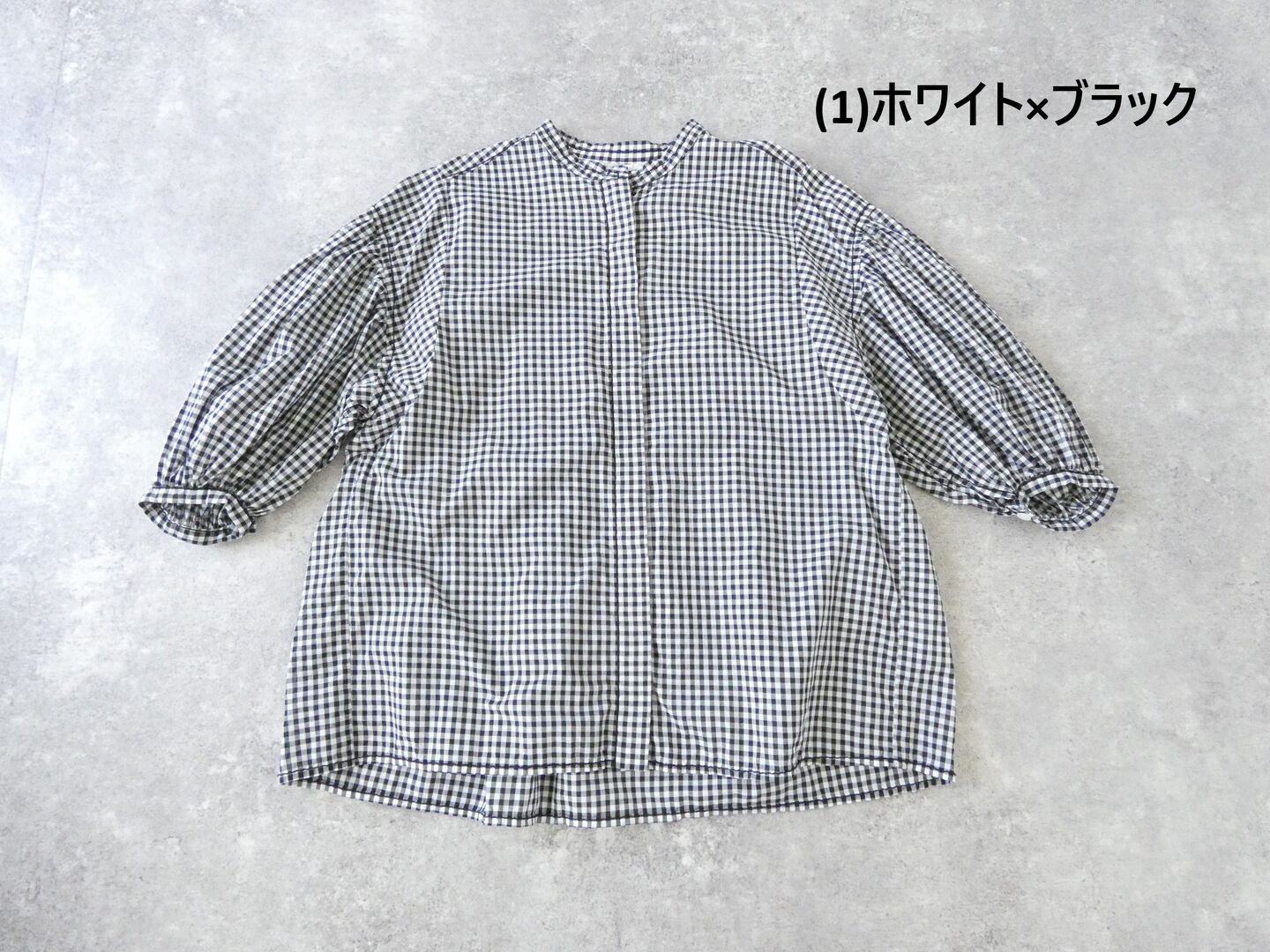 homspun(ホームスパン) ギンガム&無地パフスリーブブラウスの商品画像42