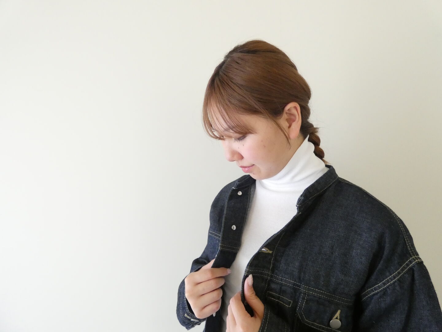 homspun(ホームスパン) 丸胴テレコ5分袖タートルプルオーバーの商品画像18