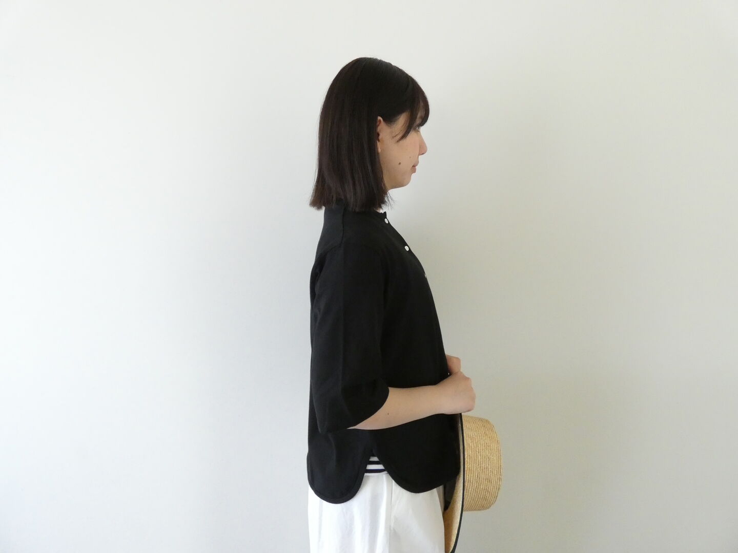 homspun(ホームスパン) 60/2天竺半袖カーディガンの商品画像9