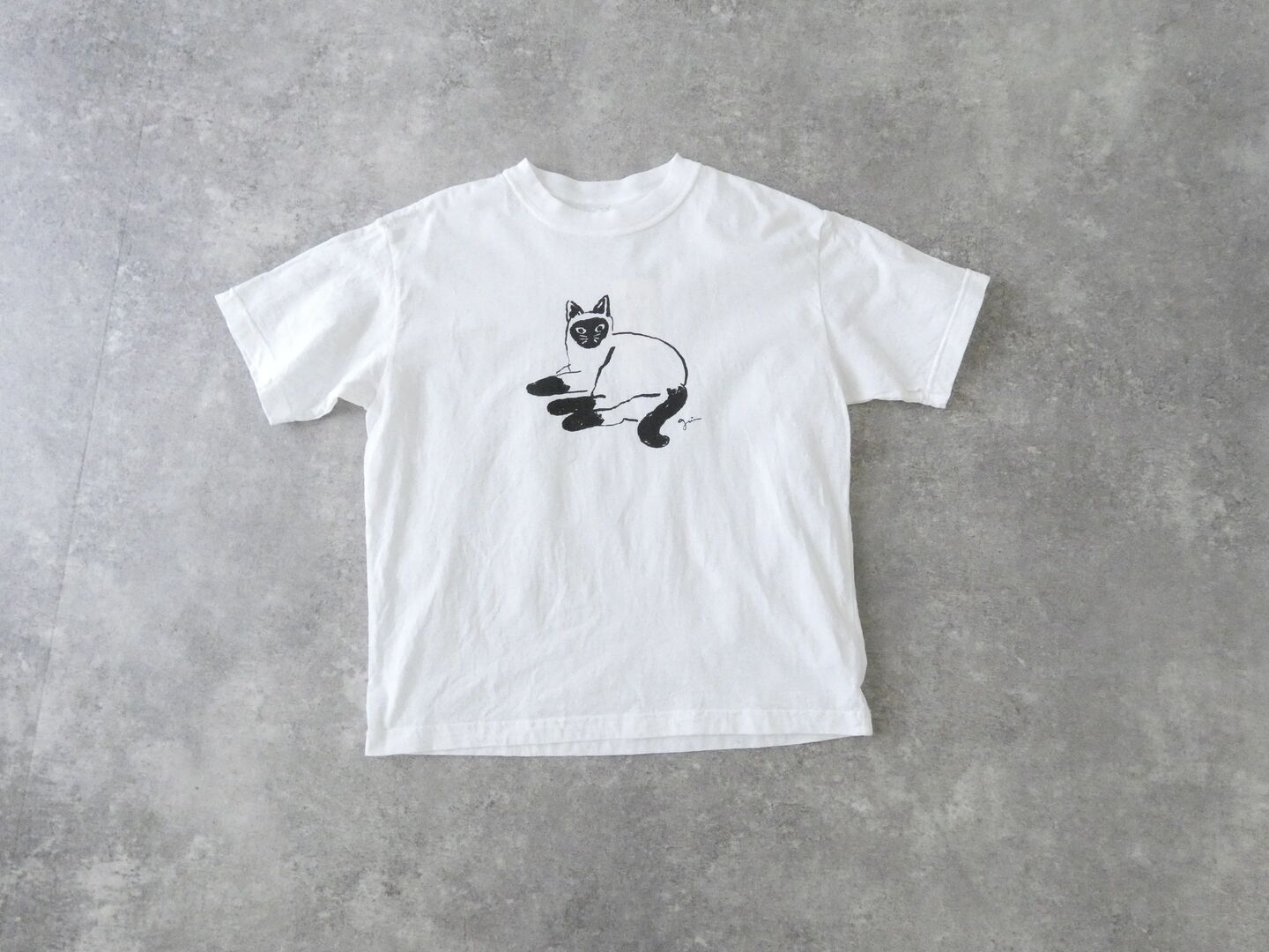 grin(グリン) オーガニックエーゲ海シャム猫プリントTシャツの商品画像3