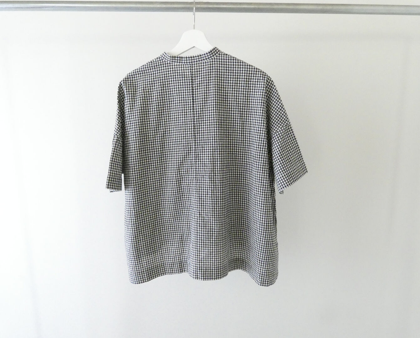 grin(グリン) モノトーンチェック5分袖ワイドシャツの商品画像11