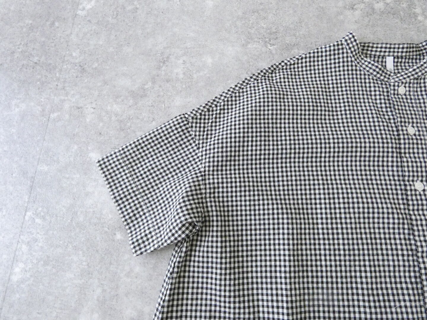 grin(グリン) モノトーンチェック5分袖ワイドシャツの商品画像22