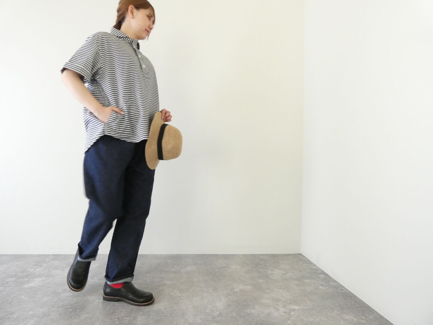 DANTON(ダントン) オックス丸襟ヘンリーシャツ　ROUND COLLAR P.O SHIRT S/Sの商品画像10