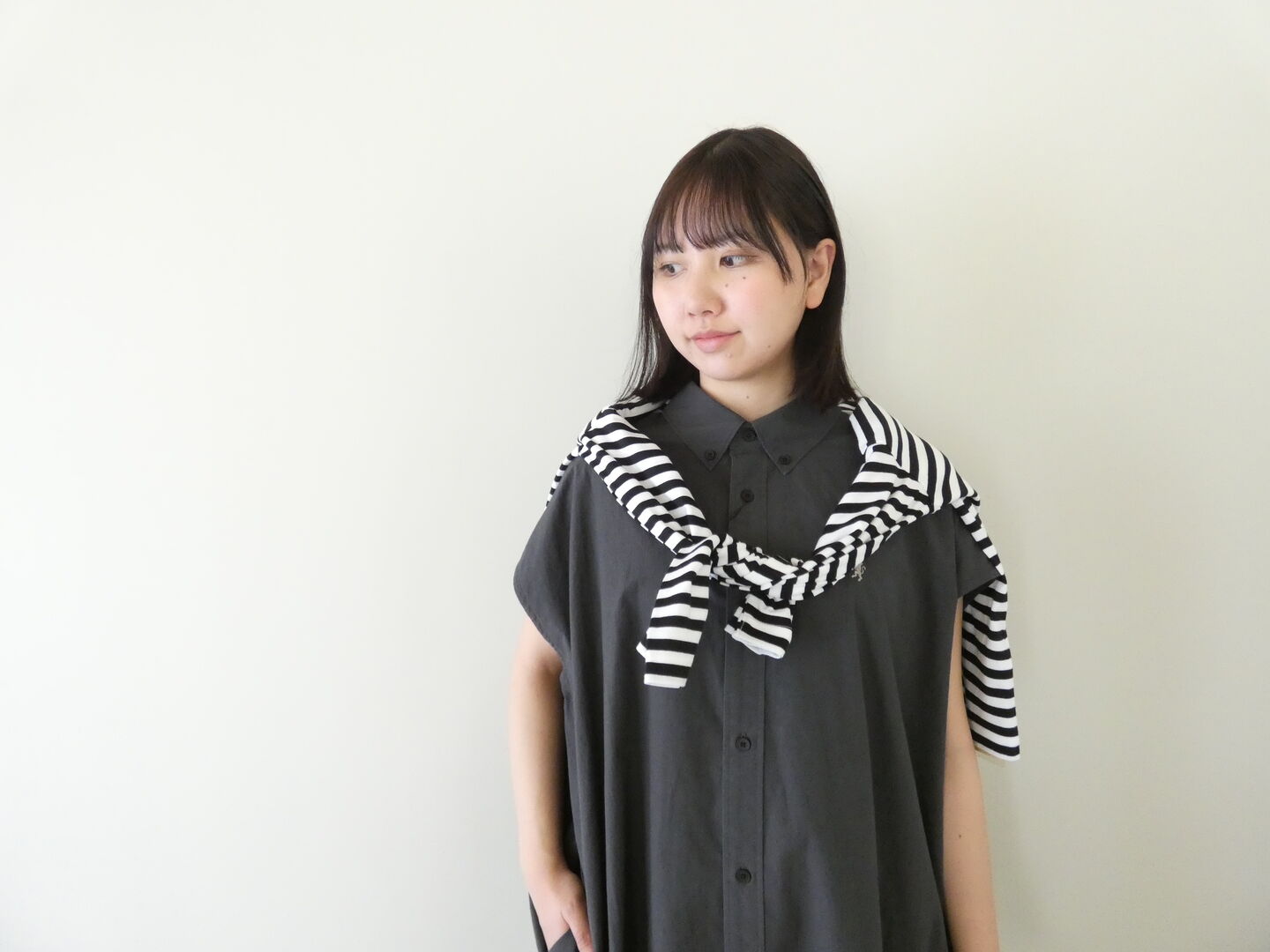 Gymphlex(ジムフレックス) スリーブレスシャツドレス　SLEEVELESS B.D. SHIRT DRESSの商品画像4