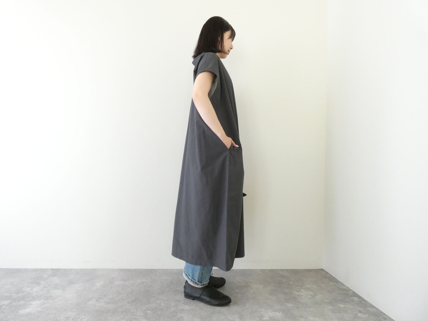 Gymphlex(ジムフレックス) スリーブレスシャツドレス　SLEEVELESS B.D. SHIRT DRESSの商品画像5