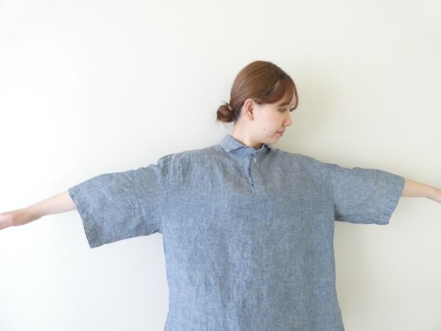 LOLO(ロロ) リネンシャンブレー半袖ビックシャツの商品画像3